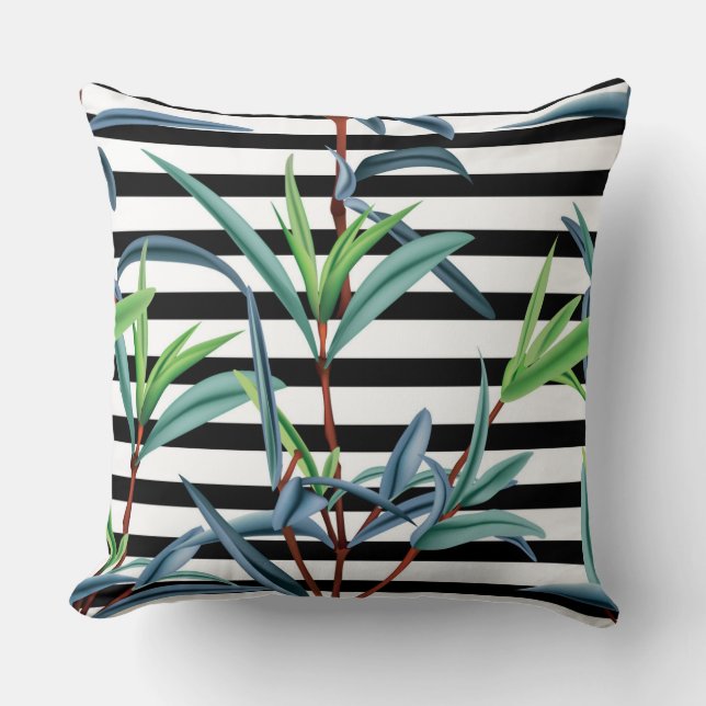 Voilier Sur Bande Réversible Coussin Tropical (Recto)