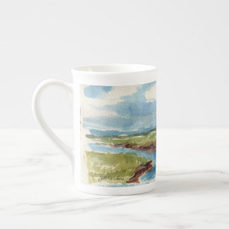 Voilier sur un bateau à voile bleu canot Chine Mug