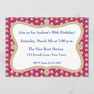 Voiliers, cadre de corde, invitation orientée