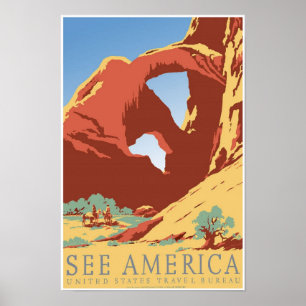 Voir America Travel Poster