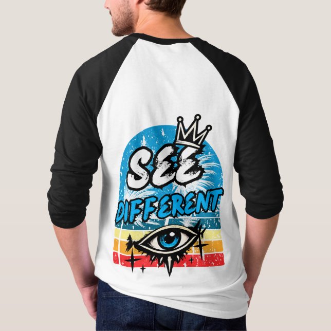Voir Différent Retro T-Shirt à Manches Longues (Dos)