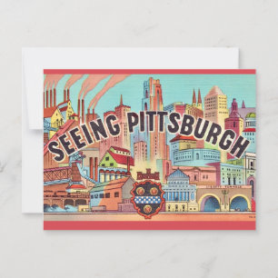 Voir la carte postale illustrée de Pittsburgh
