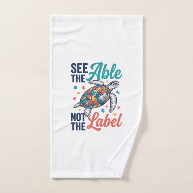 Voir le design du t-shirt de sensibilisation au pu (Serviette à main)
