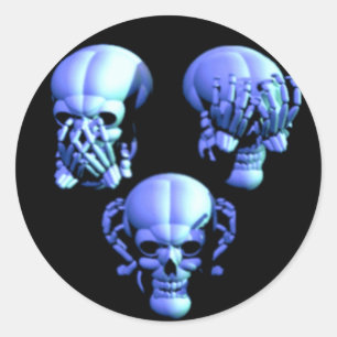 Voir Non, Écoutez Non, Ne Parlez Pas Stickers Crân