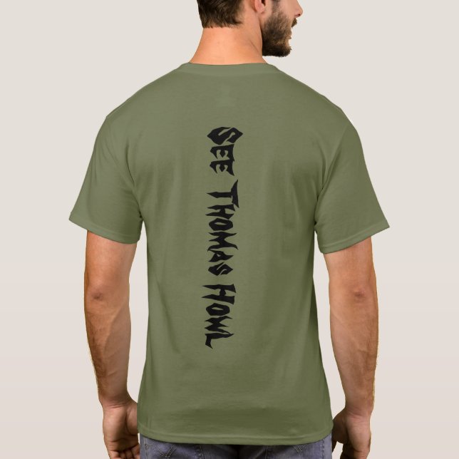 Voir Thomas Howl Logo original T-Shirt (Army Green (Dos)
