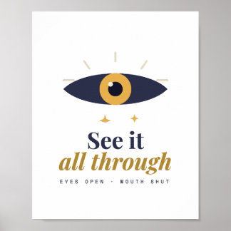Voir tout à travers une affiche d'art moderne insp
