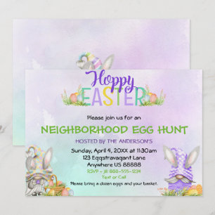 Voisinage Chasse aux oeufs de Pâques Invitation