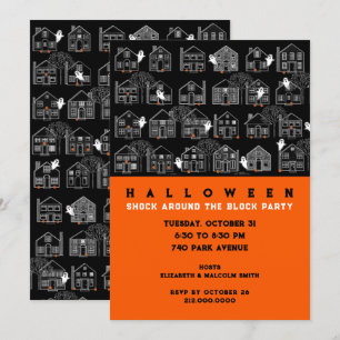 Voisinage Halloween Party Invitation