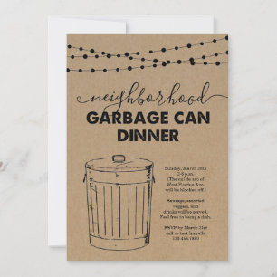 Voisinage Poubelle Dîner Invitation