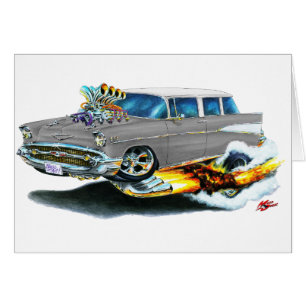 Voiture 1957 d'argent de nomade de Chevy