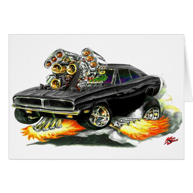 Voiture 1968-70 noire de chargeur (Devant horizontal)