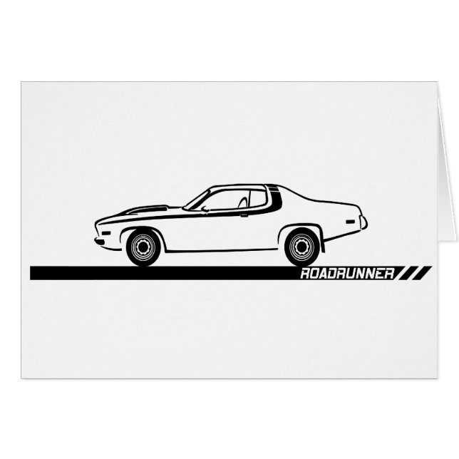 Voiture 1973-74 noire de Roadrunner (Devant horizontal)