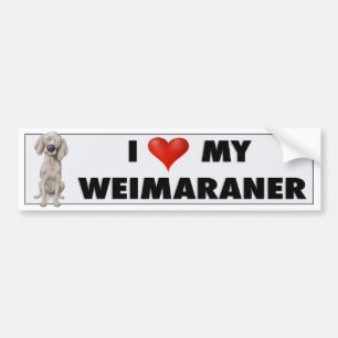 Voiture Autocollant d'amour de Weimaraner