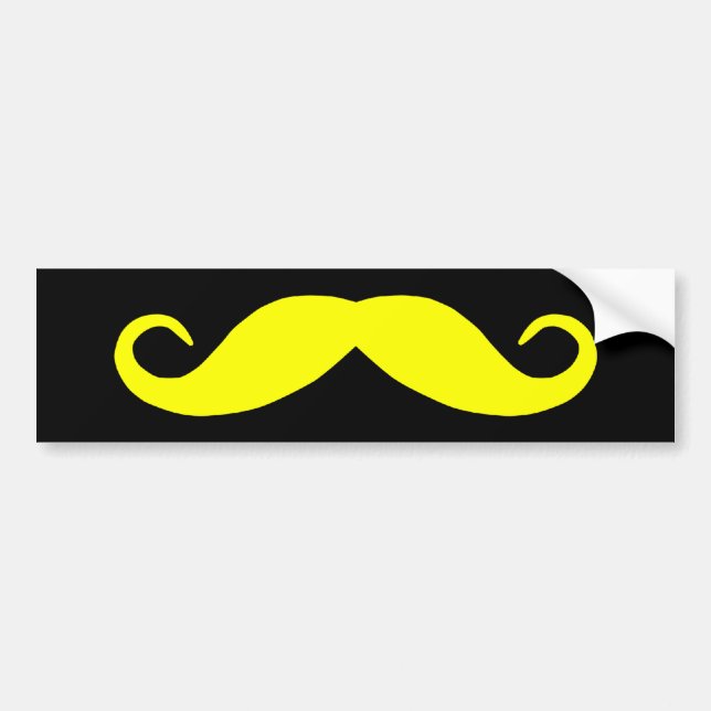 Voiture Autocollant de barbe jaune (Devant)