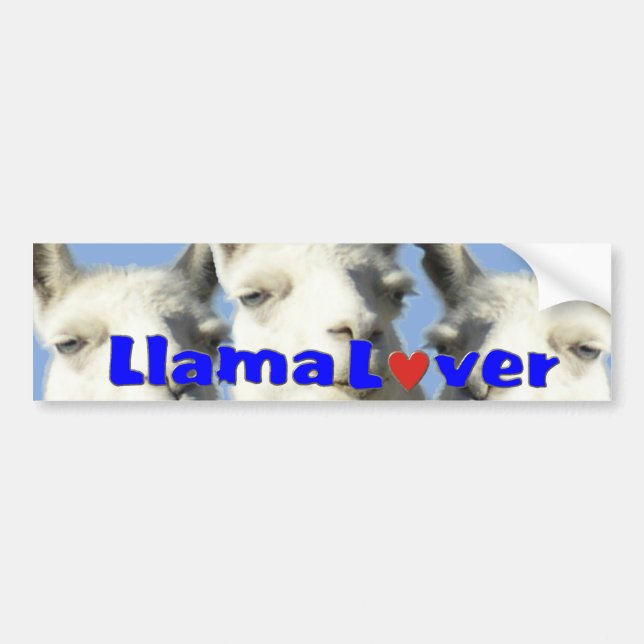 Voiture AUTOCOLLANT de Bbumper d'amant de lama (Devant)