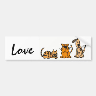 Voiture Autocollant de Bumber d'amour de chiens et de