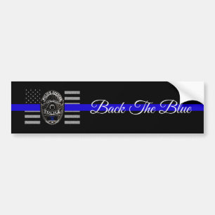 VOITURE AUTOCOLLANT DE BUMPER POUR SOUTENIR LA POLICE BLEU