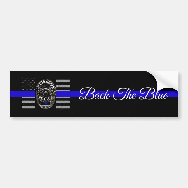 VOITURE AUTOCOLLANT DE BUMPER POUR SOUTENIR LA POLICE BLEU (Devant)