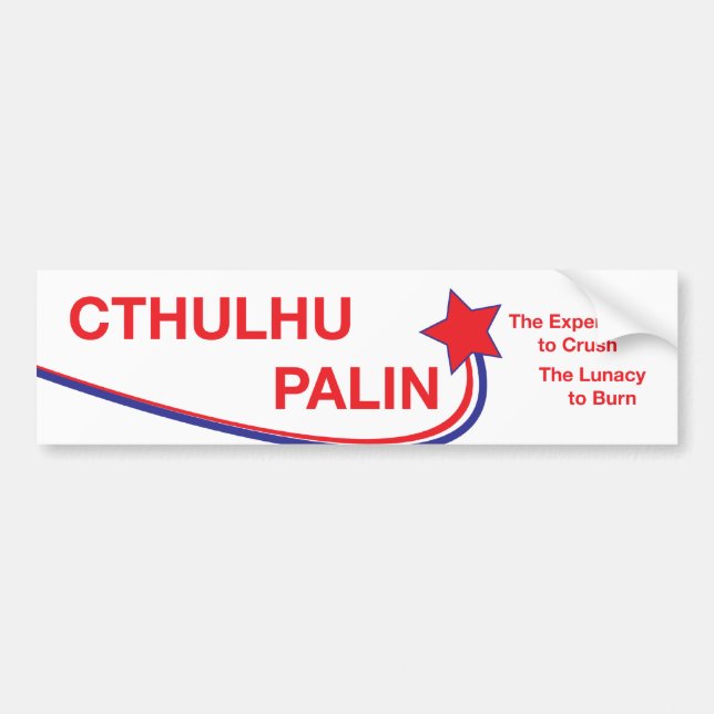 Voiture Autocollant de campagne de Cthulhu/Palin (Devant)