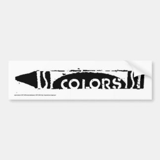 Voiture Autocollant de crayon de couleurs