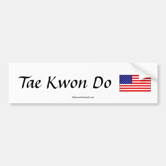 Voiture Autocollant de drapeau du Taekwondo (Devant)