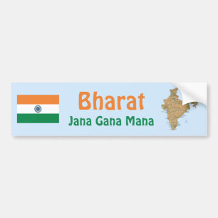 Voiture Autocollant de drapeau et de carte de l'Inde
