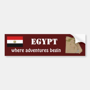 Voiture Autocollant de drapeau et de carte d'Égypte