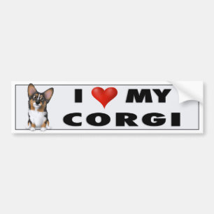 Voiture Autocollant de l'amour WC1 de corgi de Gallois