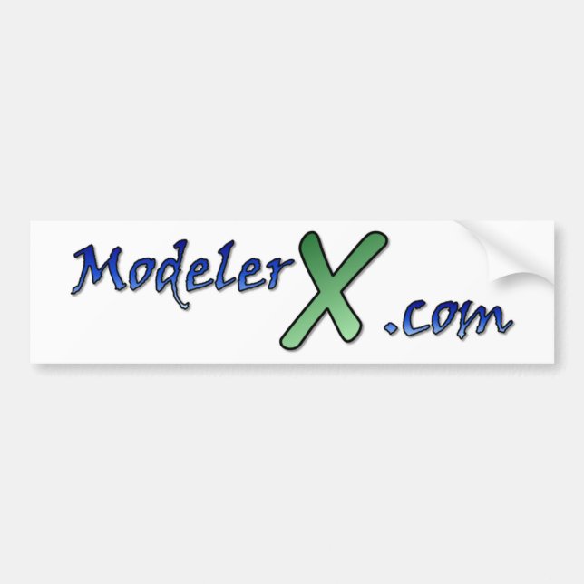 Voiture autocollant de logo de ModelerX.com (Devant)