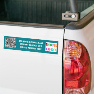 Voiture Autocollant de logo de texte et de code QR de votr
