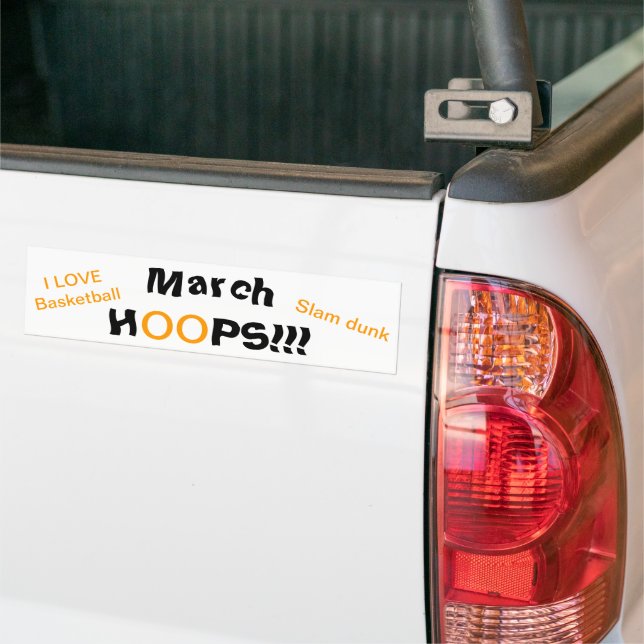 Voiture Autocollant de mars HOOPS Basketball (Sur camion)
