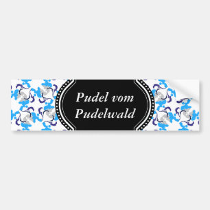 Voiture Autocollant de motif de chien caniche