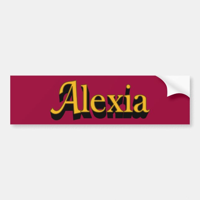 Voiture Autocollant de pare-chocs Alexia (Devant)