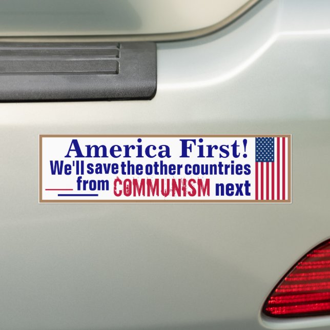 Voiture Autocollant de pare-chocs America First (En voiture)