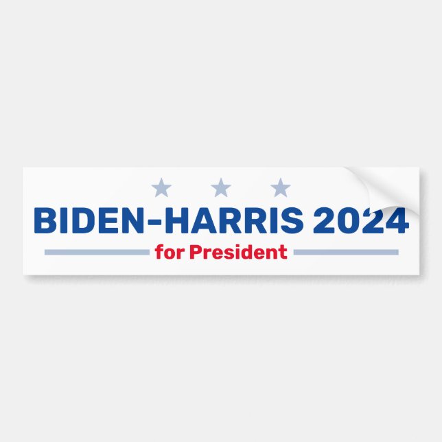 Voiture Autocollant de pare-chocs Biden-Harris 2024 (Devant)