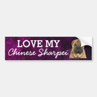 Autocollant de pare-chocs chinois Sharpei