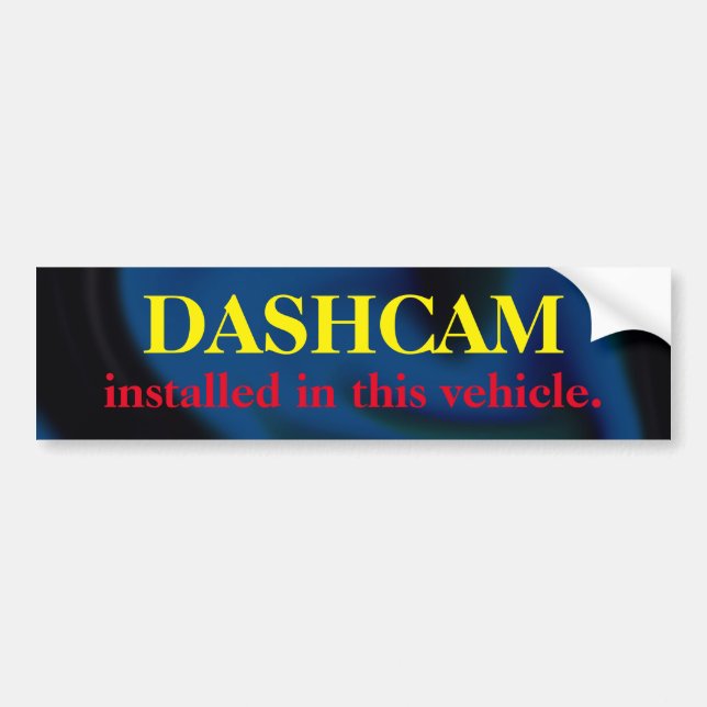 Voiture Autocollant de pare-chocs Dashcam (Devant)
