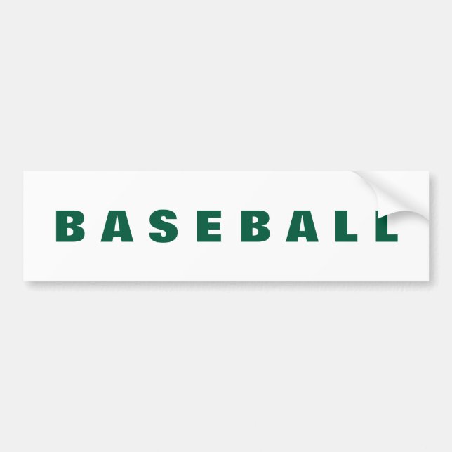 Voiture Autocollant de pare-chocs de baseball (Devant)