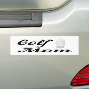 Voiture Autocollant de pare-chocs de maman de golf