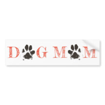 Autocollant de pare-chocs "Dog Mom"
