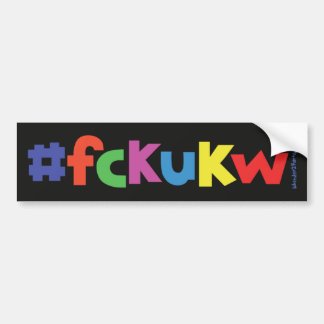 Voiture autocollant de pare-chocs #fckukw