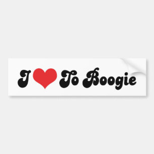 Voiture Autocollant de pare-chocs J'adore Boogie