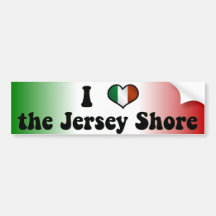 Autocollant de pare-chocs J'adore le Jersey Shore