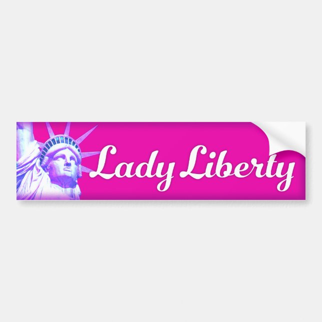 Voiture Autocollant de pare-chocs Lady Liberty (Devant)