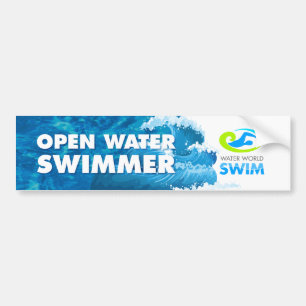 Voiture Autocollant de pare-chocs Open Water Swimmer