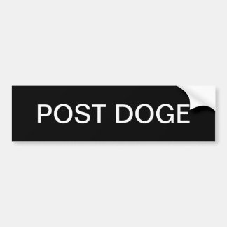 Voiture Autocollant de pare-chocs POST DOGE (noir/blanc)