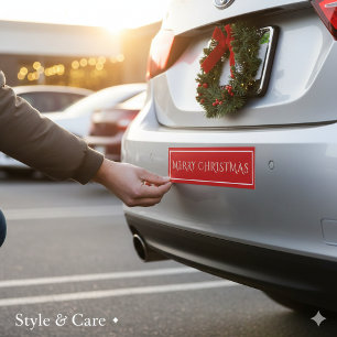 Voiture Autocollant de pare-chocs pour joyeux Noël