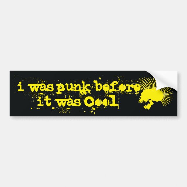 Voiture autocollant de pare-chocs punk (Devant)