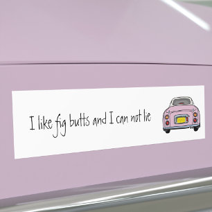 Voiture Autocollant de pare-chocs rose amusant Figaro