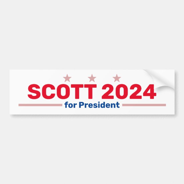 Voiture Autocollant de pare-chocs Scott 2024 (Devant)